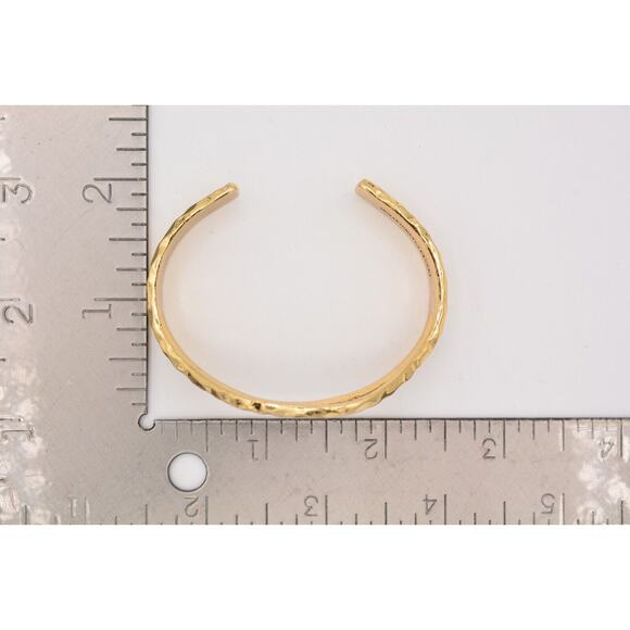 BCBGeneration Cuff Bangle Bracelet Antiqued Gold Filigree Design Chunky BinAW - Picture 12 of 12